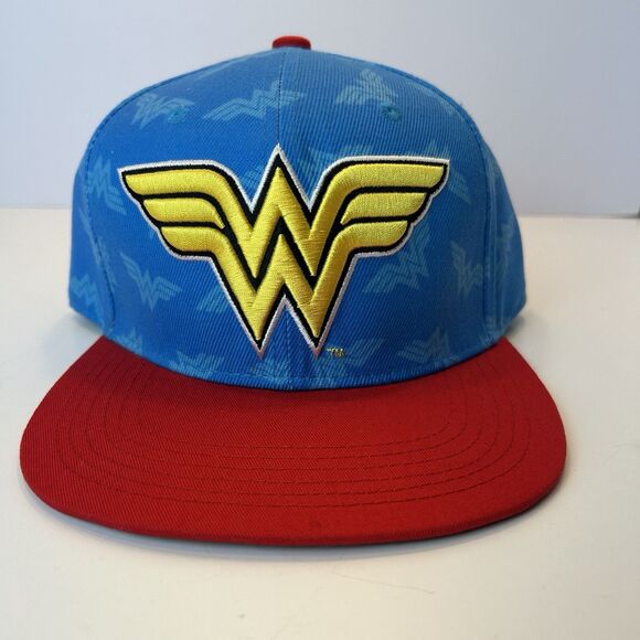 NEW New Era DC Comics Wonder Woman  Blue Red Adjustable Snapback Hat Unisex - Picture 1 of 6